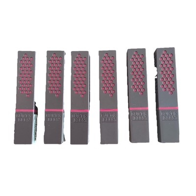 Lot Of 6  Burt's Bees 100% Natural Satin Lipstick 0.12oz - 514 Brimming Berry