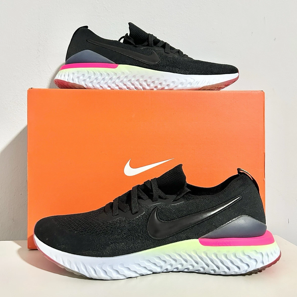 Nike Epic React Flyknit 2 White Black Pink Blast for Sale  display picture 3