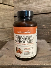 NatureWise Turmeric Curcumin EXP 11/2027 Plus Ginger & BioPerine NEW SEALED