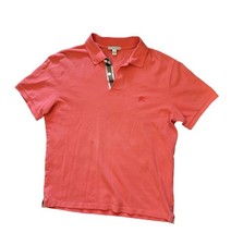 Burberry Brit Short Sleeve Polo Nova Check Collar Shirt Men's Size Large