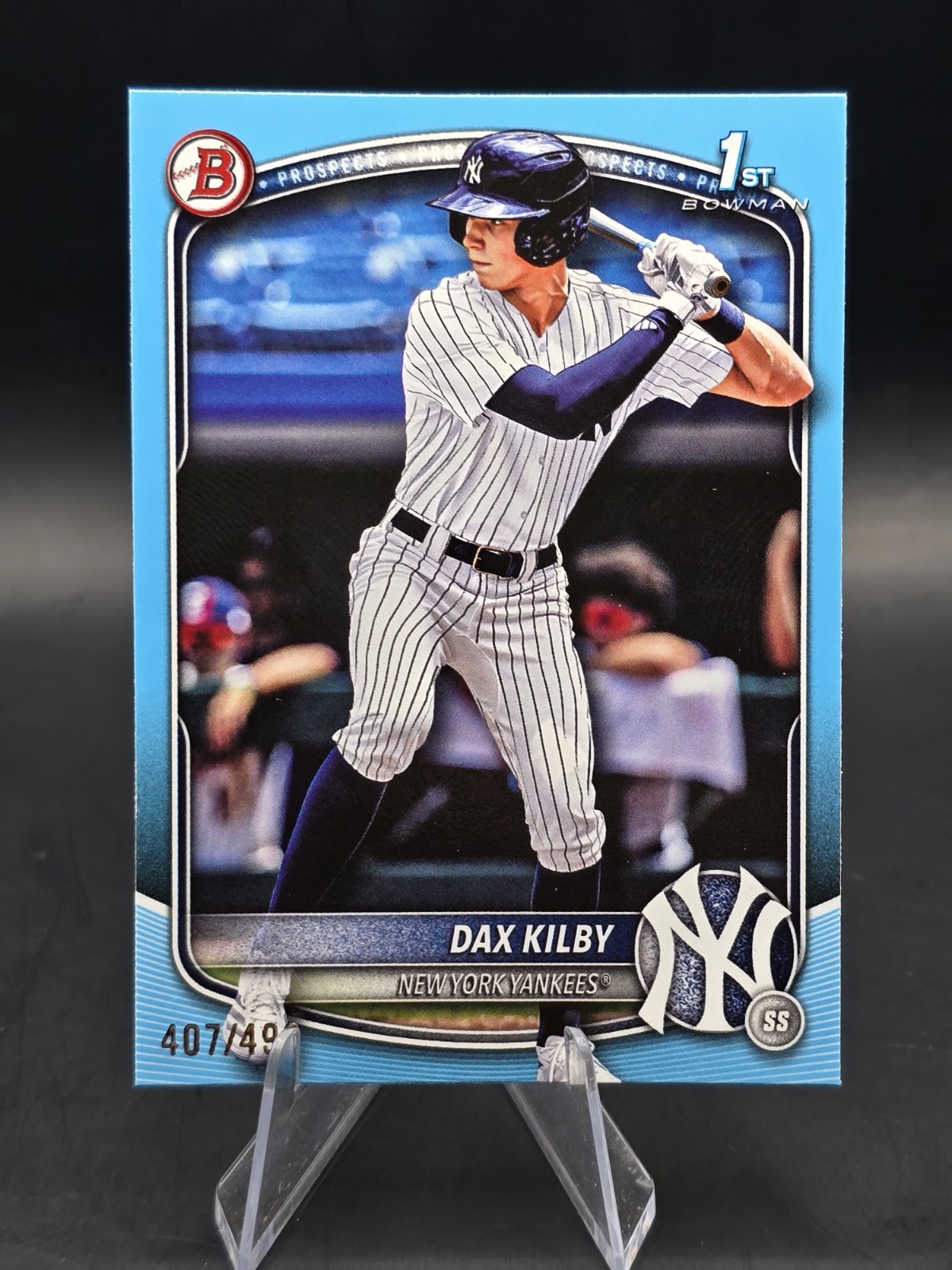 DAX KILBY 2025 Bowman Draft 1st #BD-146 Sky Blue Rookie RC #/499 NY Yankees