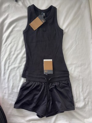 The North Face Women's Slim Rib Tank and FlashDry Shorts XS (Both)  Black