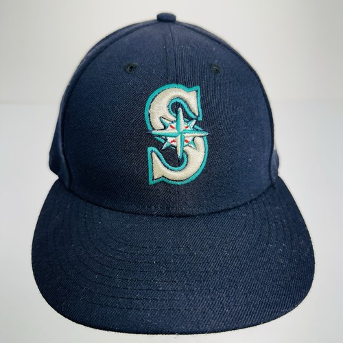 Seattle Mariners Navy Blue New Era 59Fifty Fitted Size 7 1/4 Low profile - Picture 2 of 11