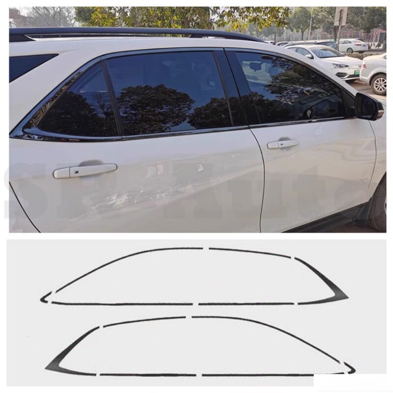 For Chevrolet Equinox 2018-2021 Black Steel Window Sill Molding Strip Cover Trim