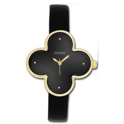 Oozoo Damen Armbanduhr schwarz Analog Timepieces Lederarmband UOC11524