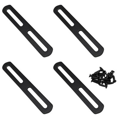 AUXBC 4 PCS 7.8'' Black Flat Mending Plate Support with Slots, Straight 