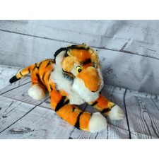 16" VINTAGE DISNEY ALADDIN RAJAH ORANGE BLACK TIGER STUFFED ANIMAL PLUSH TOY BIG
