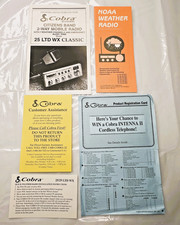 Cobra Citizens Band 2-Way Mobile Radio Booklet Cards NOAA Weather Radio Networks