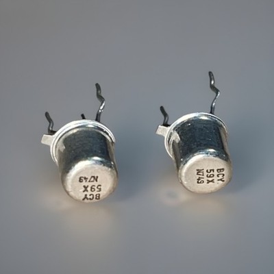 30x BCY59X / BCY59 Philips TO-18 NPN High Gain selektiert hFE~470 Vintage NOS