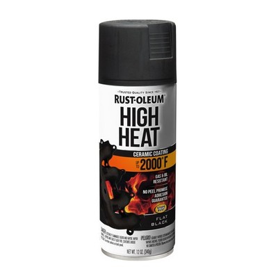Rust-Oleum 248903 Automotive High Heat Spray 12 Ounce (Pack of 1), Flat Black 