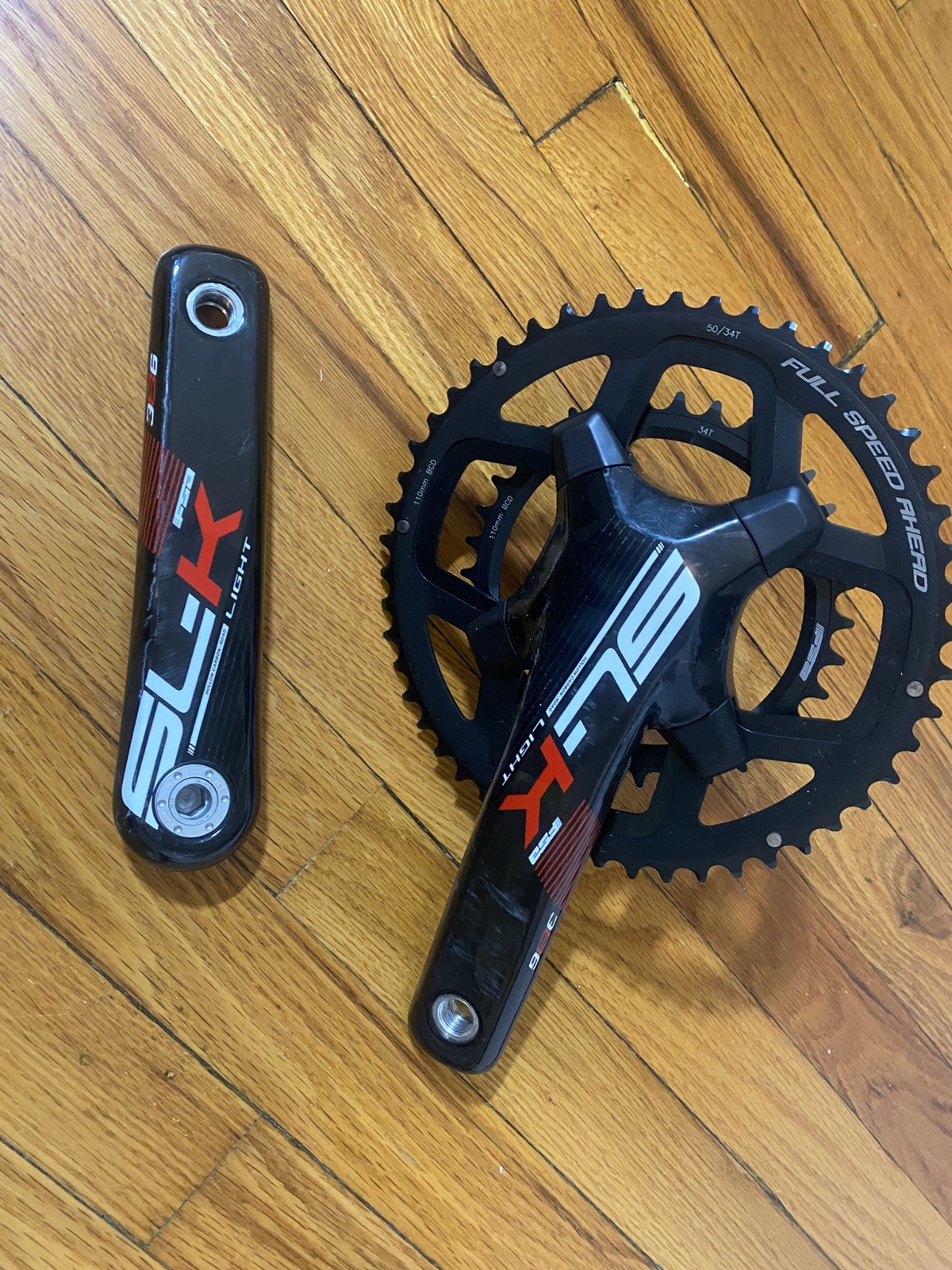 FSA SL-K LIGHT BB386 EVO 110 BCD Carbon Crankset 170mm, 50/34T, BB86/30