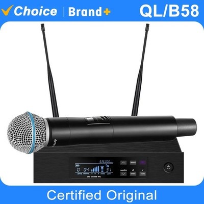 QLXD-B58a 600 MHz kabelloses Handmikrofonsystem Verriegelung steuert US-Stecker