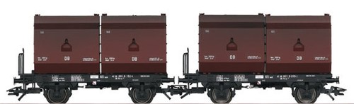 Märklin 48274 2-teiliges Set Tragwagen, Kokskübel, DB,  NEU in der OVP | Condition: Neu