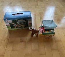 Vintage 1990 Original Sylvanian Families Pony  Trap COMPLETE Boxed Tomy 3104