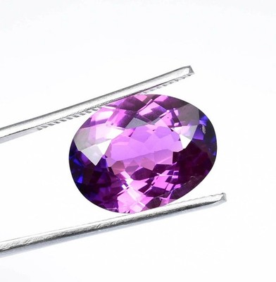 Natural 9 CT+ Ceylon Purple Blue Sapphire Oval Cut Certified Loose Gemstone
