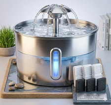 Stainless Steel Cat Water Fountain Pet Drinking Fountain Dispenser for Cats USA