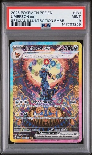 2025 POKEMON PRE EN-PRISMATIC EVOLUTIONS #161 UMBREON EX PSA 9
