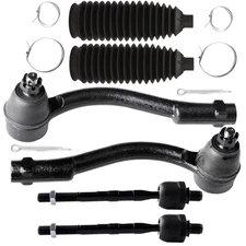 6pcs Front Steering Kit Inner Outer Tie Rod End For 2006-2011 Hyundai Accent