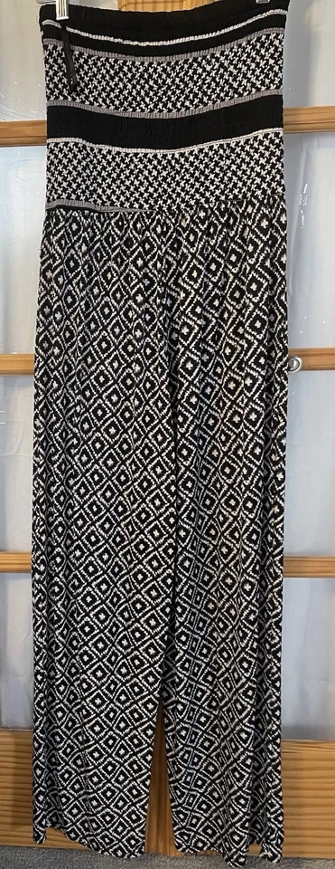 Mono Mlle Gabrielle Sin Tirantes 1X Pierna Ancha Blanco Negro Argyle Calzado Ciudad Foto 4 de 4