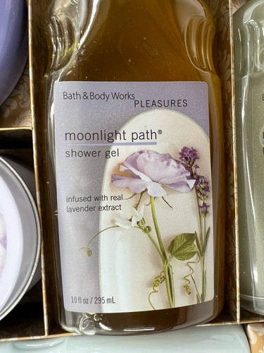 Set regalo vintage Bath & Body Works Pleasures originale Moonlight Path 6 pezzi NUOVO - Foto 6 di 18