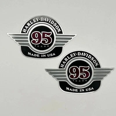 Lot of 2 Harley 95th Anniversary 4" Large Medallion Inserts 1998 NOS 3M USA - Image 1 of 4