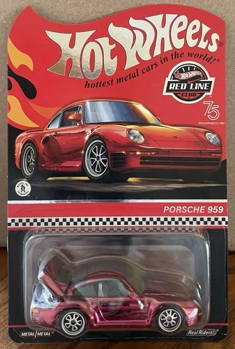 Hot Wheels RLC Red Line Club Exclusive Porsche 959 Spectraflame Red ERROR CARD