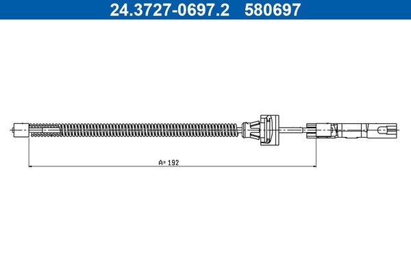 ATE Bremsseil Seilzug Feststellbremse 24.3727-0697.2 FüR Ford Ecosport Ecoboost-image