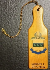 Vintage Cornell Fraternity Pledge Paddle
