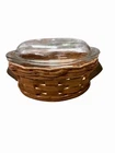 Vintage Pyrex  024 Baker In A Basket Covered Casserole Dish , Lid & Basket