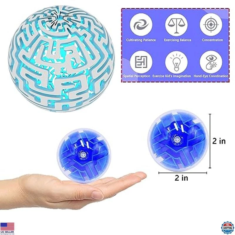 100PCS Mini 3D Maze Puzzle Balls Fidget Toys, Brain Teaser Games for Kids 4-12 - Image 4 of 4