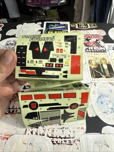 ORIGINAL VINTAGE TRANSFORMERS G1 JETFIRE UNUSED DECAL LABEL STICKER SHEET