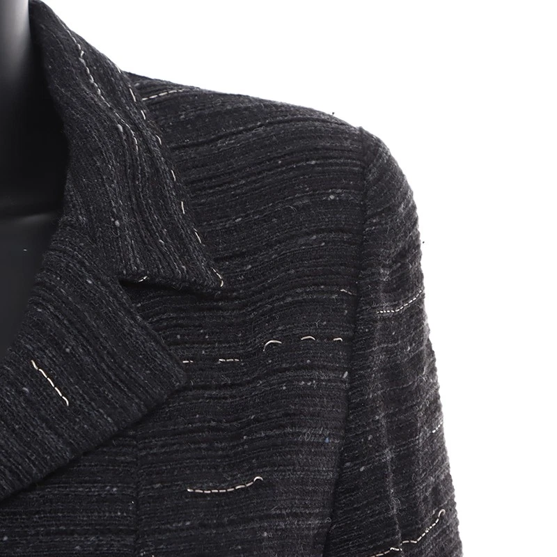 Giacca sartoriale in tweed CHANEL 99A taglia 42 nera WS8235