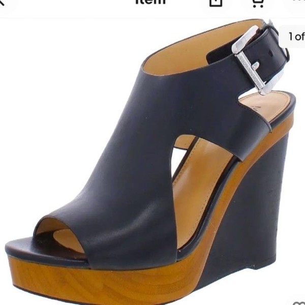 Women Michael Kors Sandals Black Leather 40
