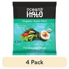 Sushi Nori Seaweed Organic Vegan Sheets 4 Pack Perfect for Wraps Rolls