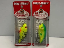 Mann's Baby 1-Minus Lure Lot 1/4 oz Fire Shad & Citrus Shad