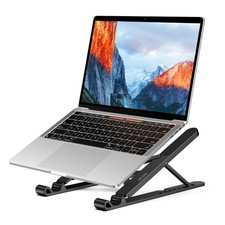 LS01 Ergonomic Laptop Stand, Plastic Laptop Riser, Portable and Adjustable No...