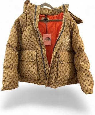 Gucci x The North Face GG Monogram Puffer Jacket Size M Unisex NWT Authentic 