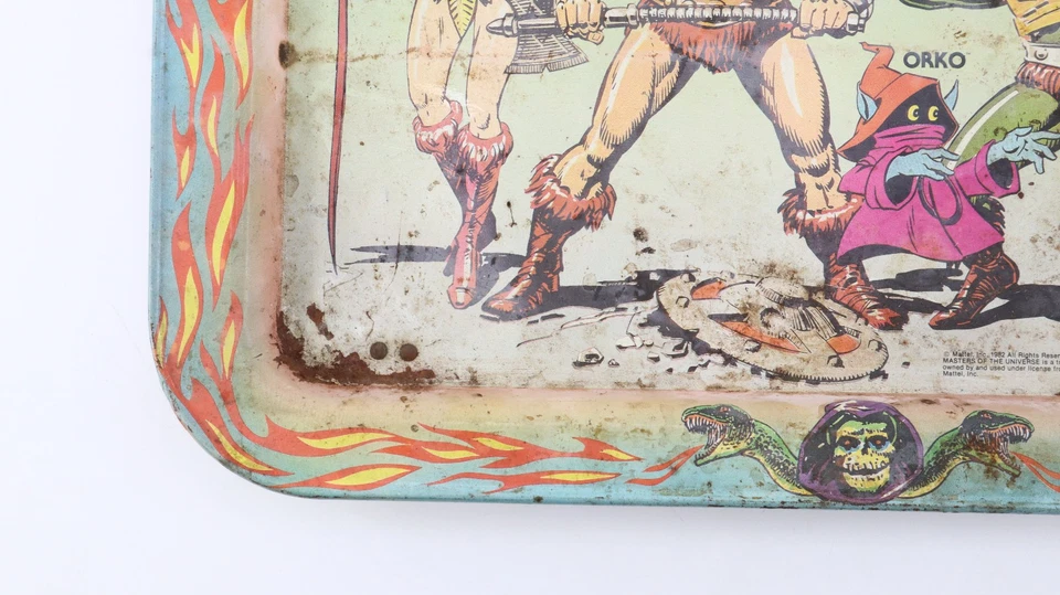 Bandeja de TV vintage He-Man Mattel Masters of the Universe 1982 A Foto 4 de 4