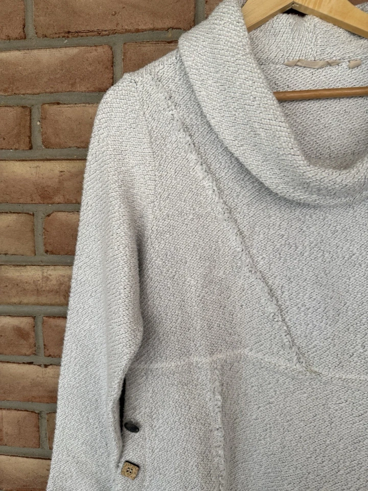 Soft Surroundings Cowl Neck Sweater Pullover Women’s Cotton Blend Cream,Black - Image 4 of 4