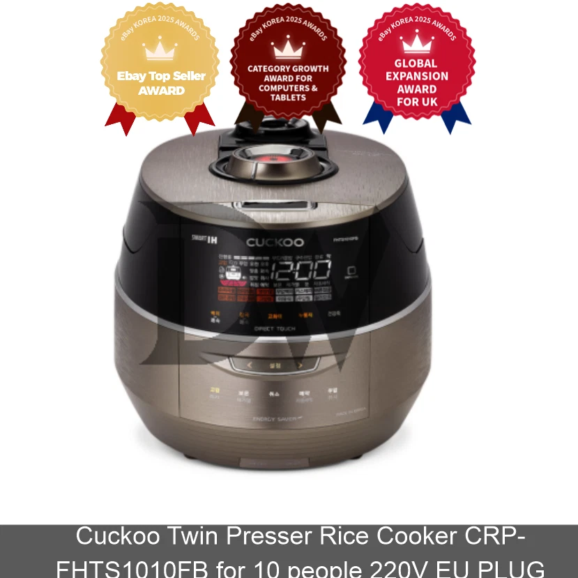 Cuckoo Twin Presser Rice Cooker CRP-FHTS1010FB for 10 people 220V EU PLUG