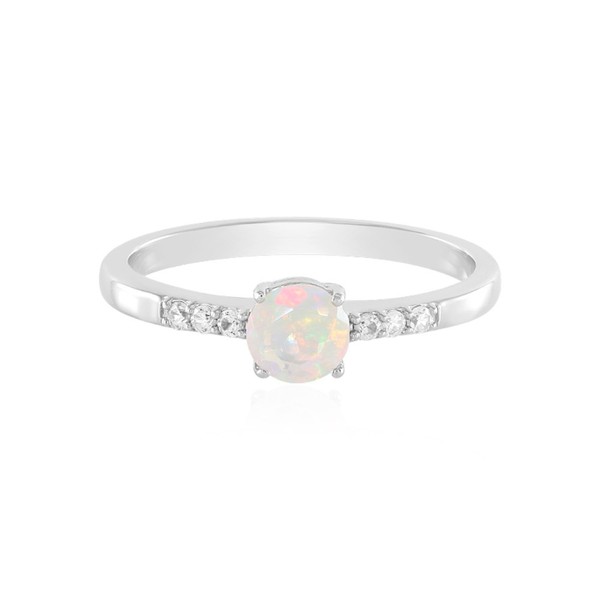 Cavill Welo Opal Ring Damen 925 Sterlingsilber Platin 0,43Ct Opal- Echtschmuck-image