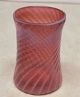 Vintage Fenton Cranberry Opalescent Swirl Vase Tumblr 3 7/8" Excellent Condition