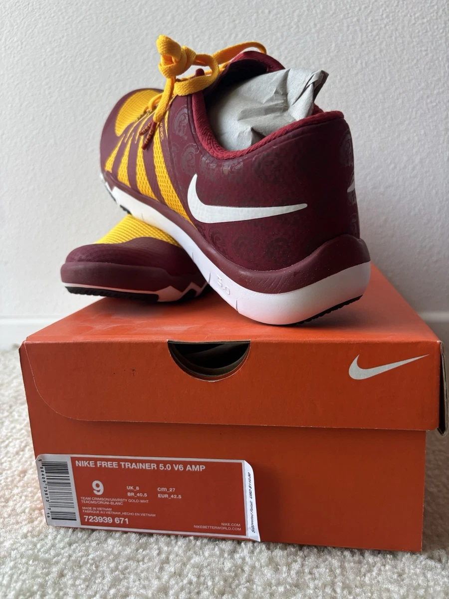 Nike Free Trainer V6 USC Trojans Shoes Mens 14 Crimson Running Athletic Sneakers Nike Free Trainer 5.0 V6 AMP USC for Sale | Authenticity  main image 4
