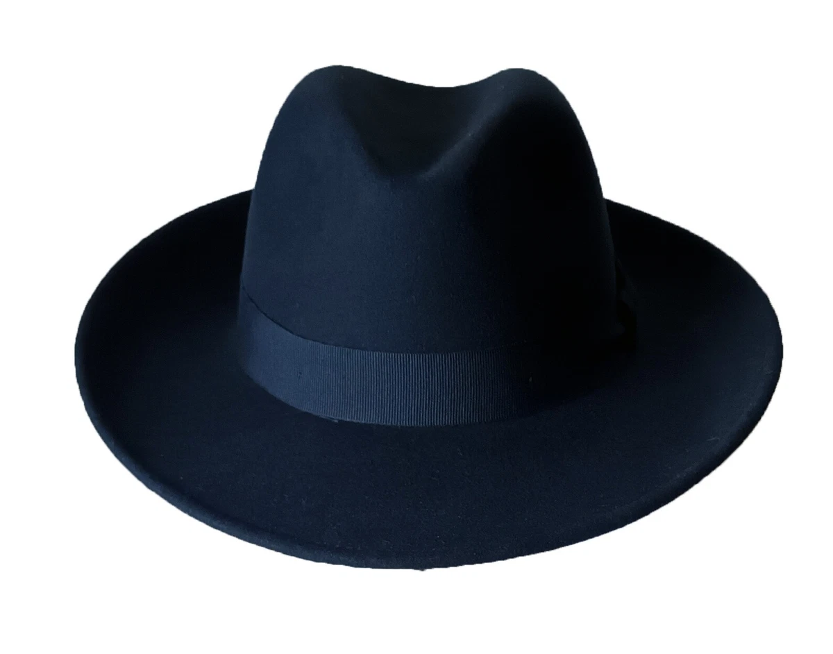 Cappello In Feltro Di Lana A Tesa Larga Schiacciabile Con Fascia In Pelle - Unisex, Per Uomo E Donna, Elegante E Pratico Da Viaggio