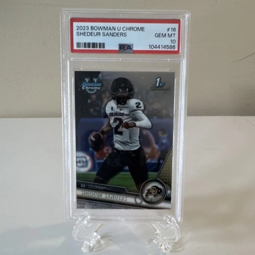 Topps 2023 Bowman U Chrome Shedeur Sanders #16 PSA 10 Colorado Buffaloes