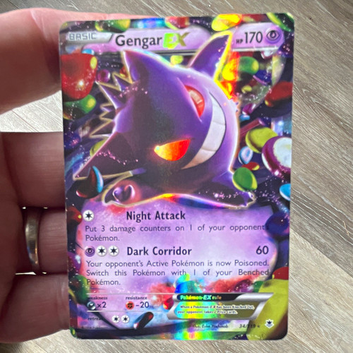 Gengar EX 114/119 Pokemon Phantom Forces Ultra Rare Holo EN HP 170 Lp great copy