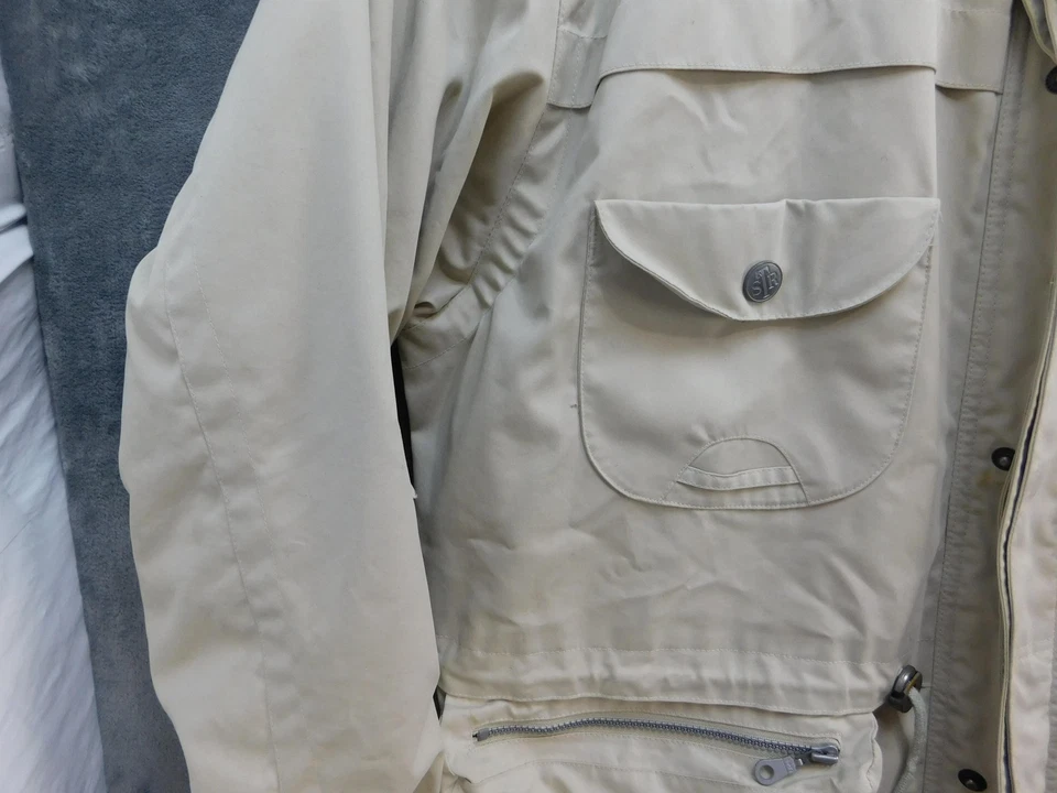 Vintage Structure Jacket Mens XL Suede Patches Utility Pockets Coat 90s - Image 4 of 4