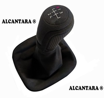 FÜR GOLF 3 VENTO POLO 6N  SCHALTSACK SCHALTKNAUF 12mm ALCANTARA  5G SCHWARZ DP1