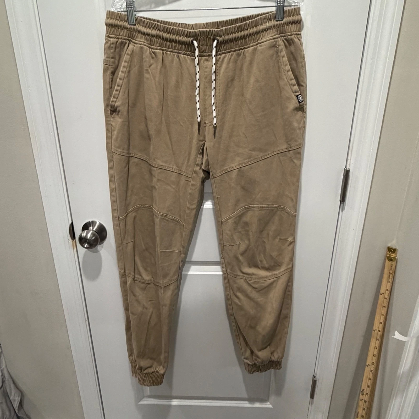 Ecko Unltd Mens Jogger Pants Articulated Knee Khaki Tan Size L