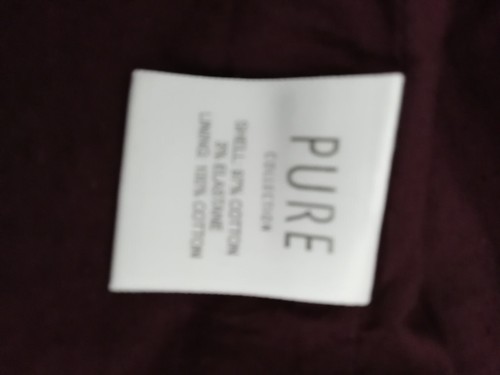 Pure Collection 12 Purple White Soft Pencil Skirt Squares Pattern Lined B/Zip - Picture 8 of 9